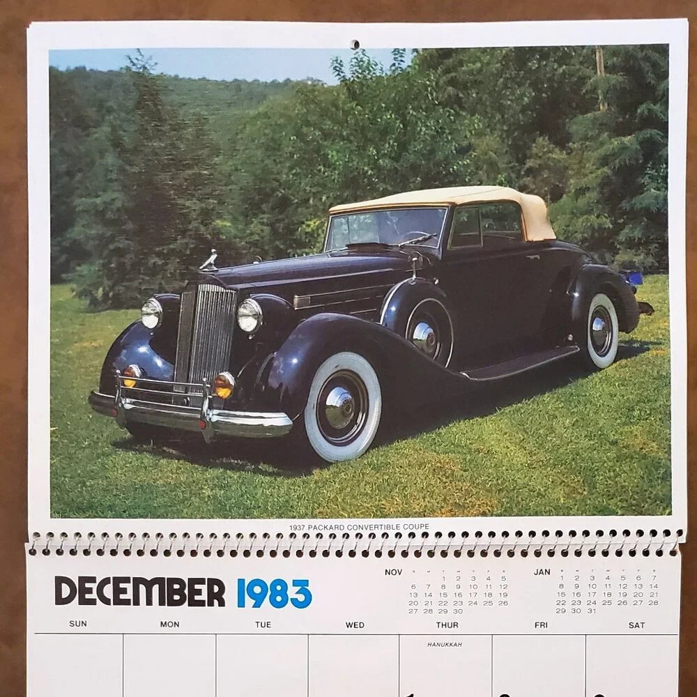 1983 Kings of the Highway Vintage Car Calendar - Advertising Auto Paradise AZ